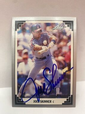 1991 Leaf Joel Skinner Indians #211 In Person Auto (087)